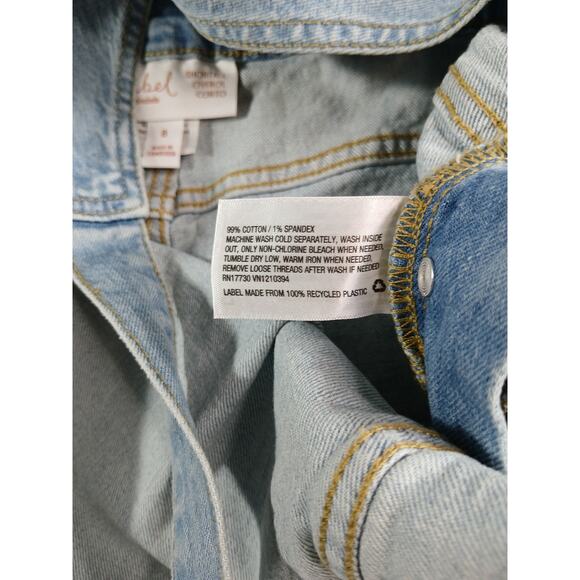 Isabel Maternity Overalls Womens 8 Blue Denim Shorts Bib Shortall Pregnancy NWT - Picture 11 of 12